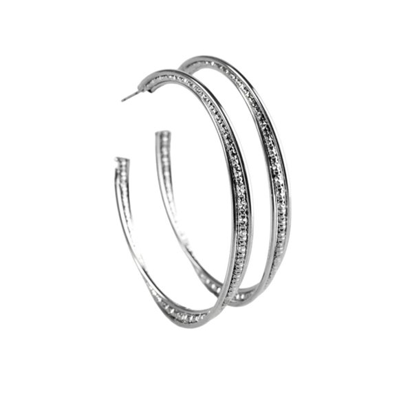 Paparazzi ♥ Rules Of Attraction earrings - Available in Silver or Black - Picture 1 of 4